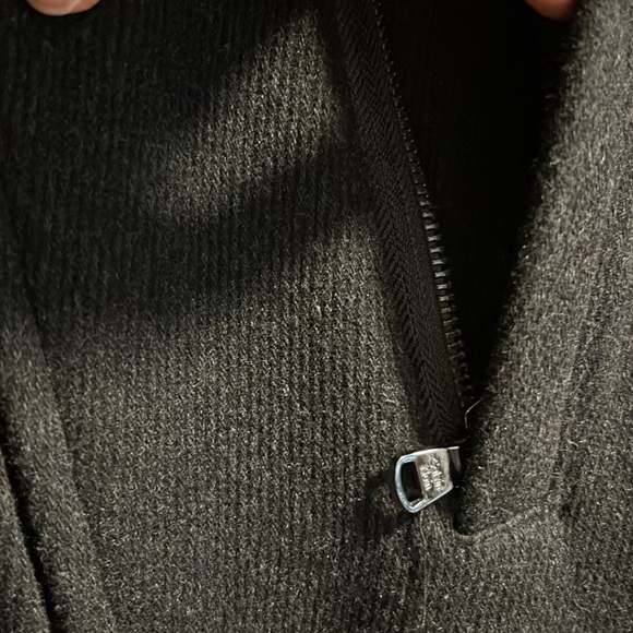 Calvin Klein Wool Blend Black Winter Coat with double Zipper XXL - Picture 3 of 16